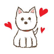 White TerrierSticker