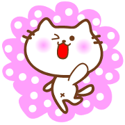 White cat messages used in everyday White cat messages used in everyday