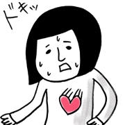 Loose sticker of a girl and a cat