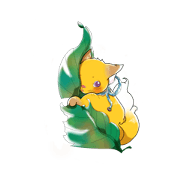 Girl, cat, fox and my strange company