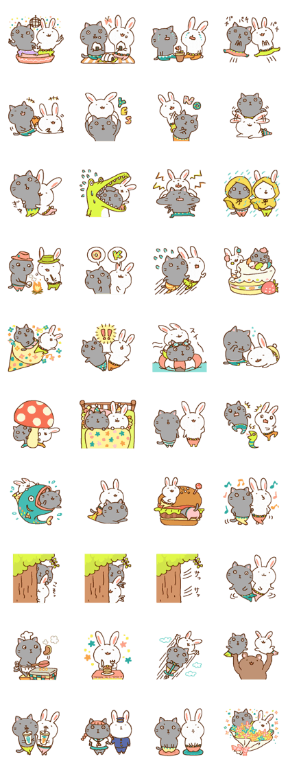color tights cat and color tights rabbit