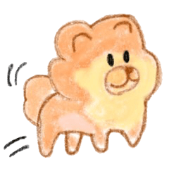 pomeranian dog illustrations sticker