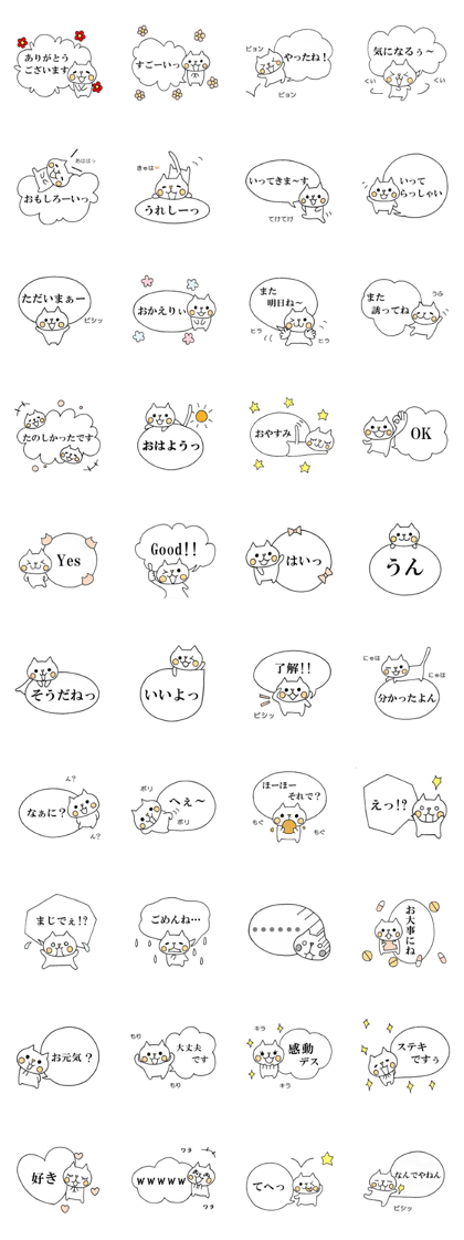 Word conversation cat sticker