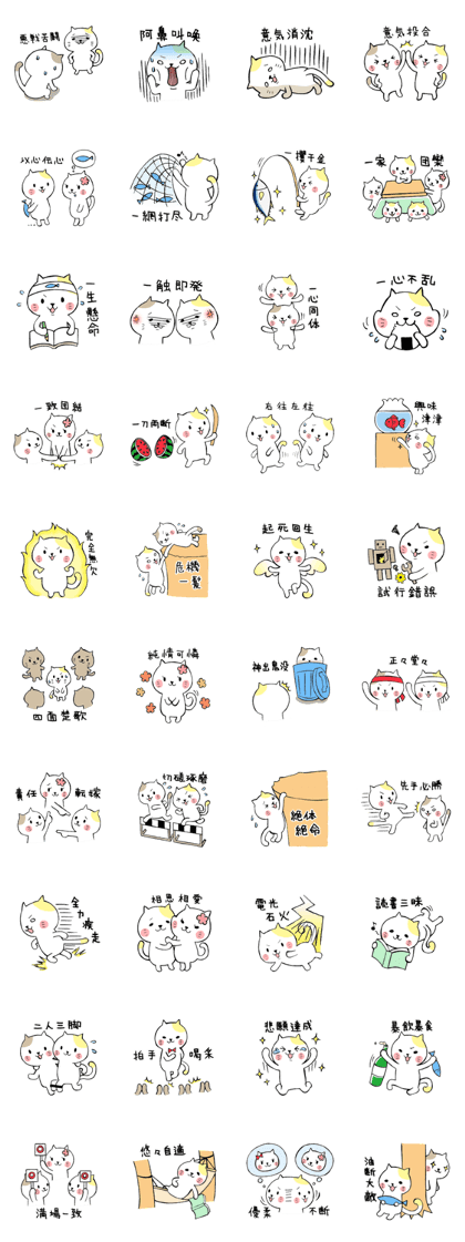 Four characters phrase cats