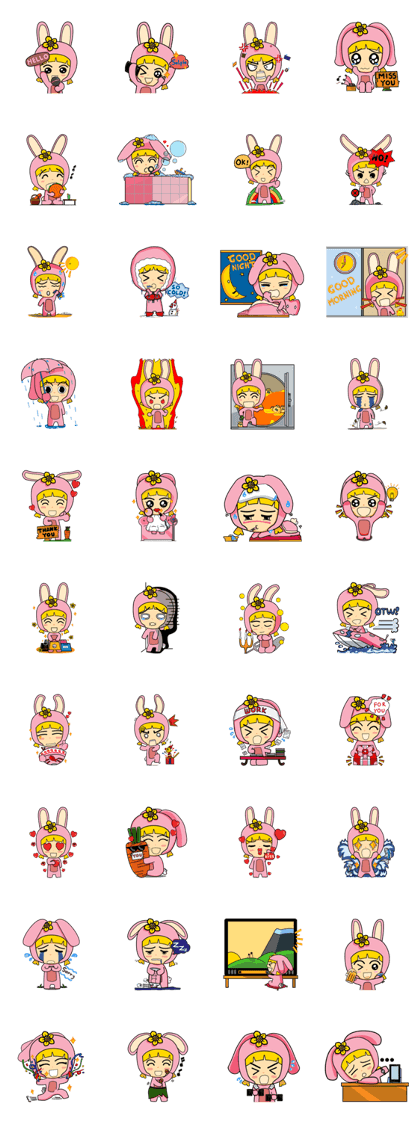 CUTE RABBIT "PINKO PINK"