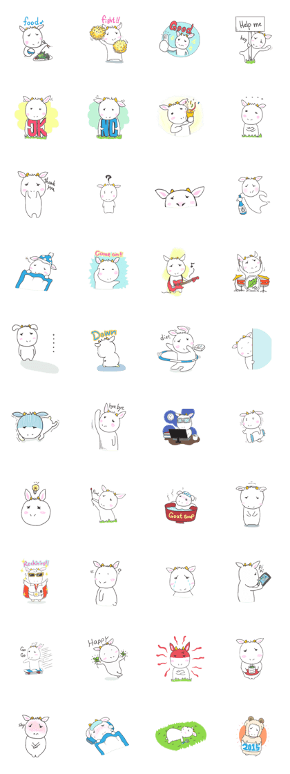 Goat "Mei"sticker English ver.