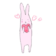 Graffiti rabbit with a colored pencil