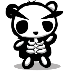 Panda of the skeleton