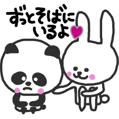 落ち込むパンダと励ますうさぎ Line スタンプ Line Store 落ち込むパンダと励ますうさぎ Line スタンプ Line Store