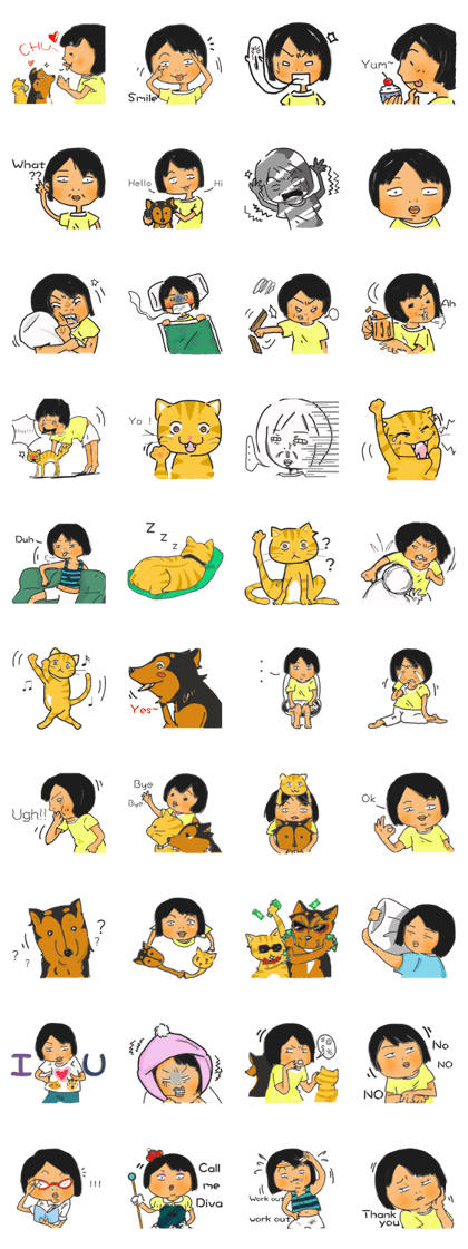 K.with her dog and kitty's, lol life K.with her dog and kitty's, lol life