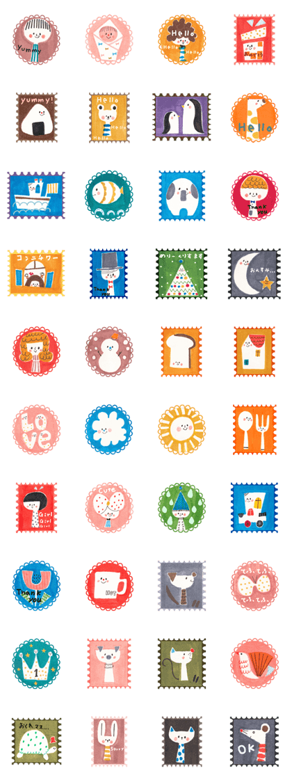 Stamp like a sticker