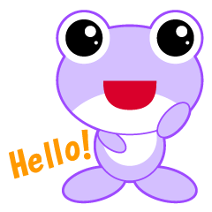 pretty frogs -purple/English ver.-