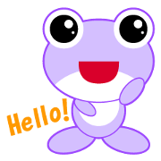 pretty frogs -purple/English ver.-