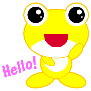 pretty frogs -yellow/English ver.-