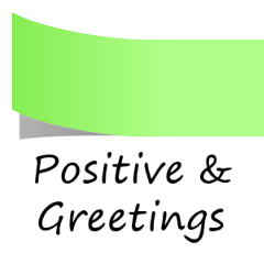 Sticky notes English phrases Positive