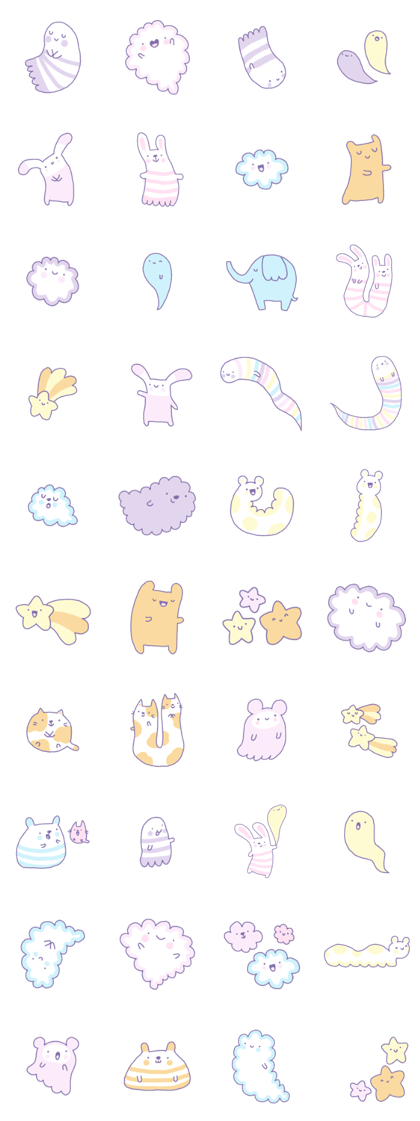 Dreamy Pastel Ghosts Dreamy Pastel Ghosts