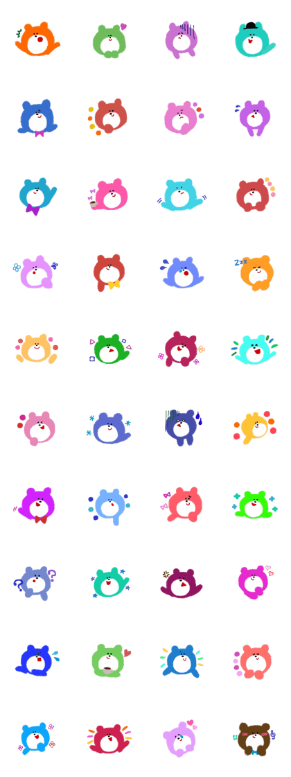 Colorful little bear Colorful little bear