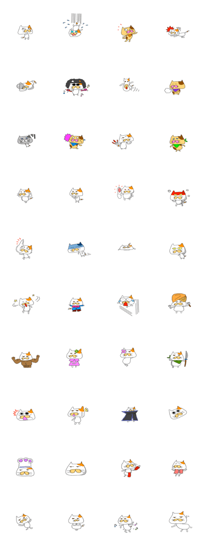 Funny White cat (foreign country Funny White cat (foreign country