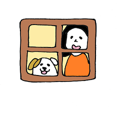Dog with okappako