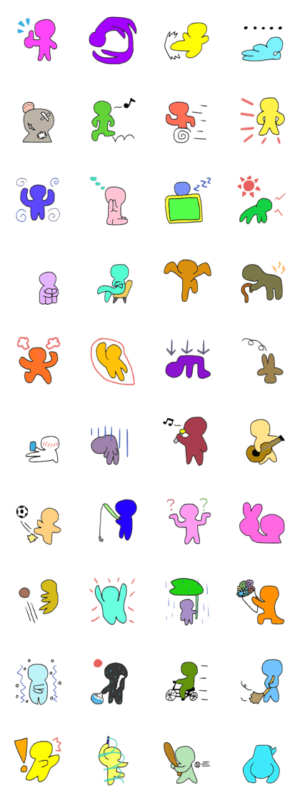 Colorful crazy human Colorful crazy human