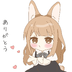 Cute rabbit sticker with rabbit ears