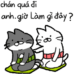 (Việt nam越南語)hai con mèo ngốc nghếch