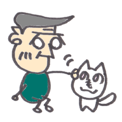 Mr. Tsurumaru & Moheji cat