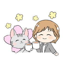 Hitomi and Cats Sticker