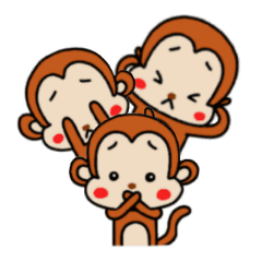 Three Wise Monkeys Line Stickers Line Store Three Wise Monkeys Line Stickers Line Store