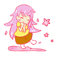 花びら舞う国の のの Line スタンプ Line Store