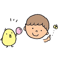 I and Hiyokochan.