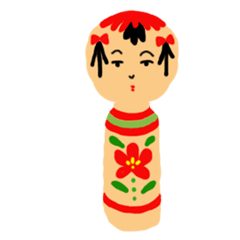 Japanese doll kokeshi Hana