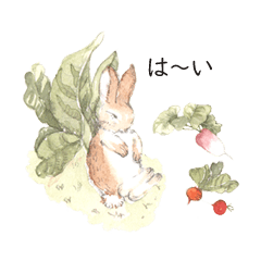 rabbits with gentle colored scenery