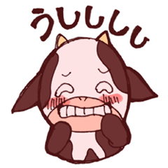 Sticker of the cow called "mochan"
