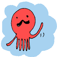 Prettty Mustache Octopus
