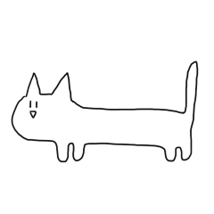 White cat Sticker!!!!