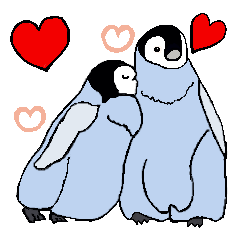 Cute penguin with everyday gestures