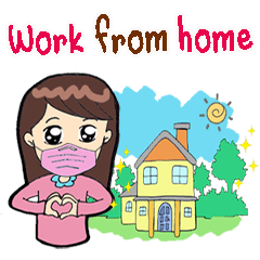 Sticker Office Covid Workfromhome wfh