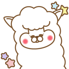 Daily life's alpaca sticker