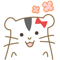 Soft hamster girl sticker
