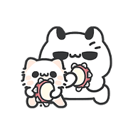 Akunya and Maonya's retro sticker