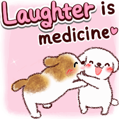 สติ๊กเกอร์ไลน์ Laugh and boost your immunity (dogs)