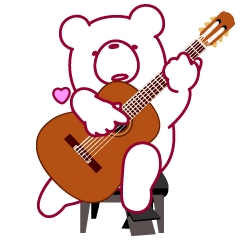 The bear. He plays a classic guitar.