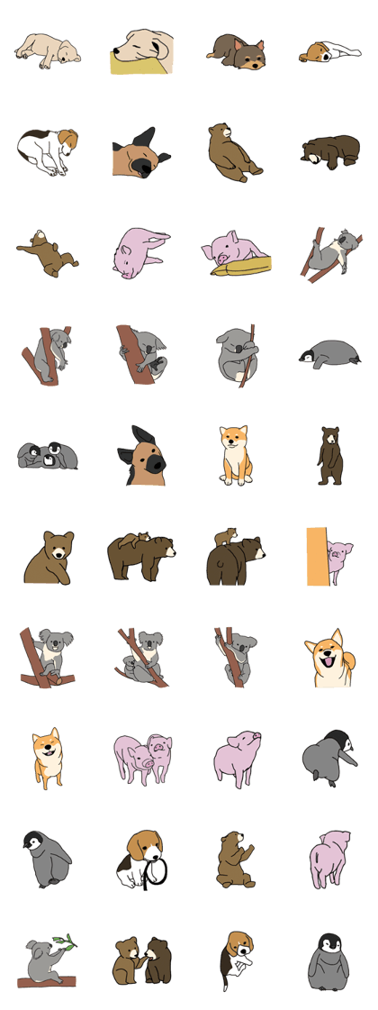 Animal stickers .