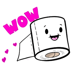 Rolly the Toilet Paper Roll 3 – LINE stickers | LINE STORE