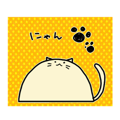 Kawaii Chubby Cat with polka dot