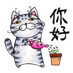 日本插畫家HIKOYA手繪貓咪貼圖