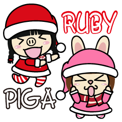 Sisters Piga and Ruby Merry Xmas