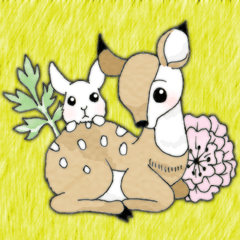 fawn and bunny.
