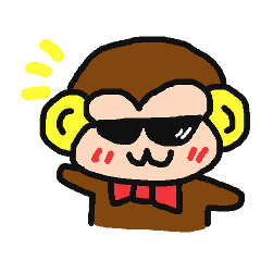Monkey of sunglasses
